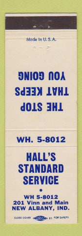 Matchbook Cover - Standard oil gas Hall's New Albany IN