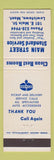 Matchbook Cover - Standard oil gas Main Street Lewistown MT