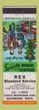 Matchbook Cover - Standard oil gas Rex Dearborn MI