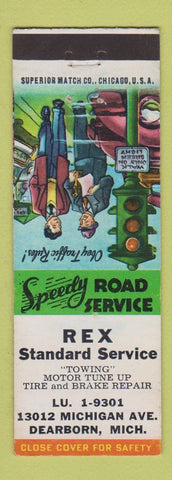 Matchbook Cover - Standard oil gas Rex Dearborn MI
