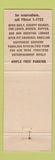 Matchbook Cover - Frontier Room St Louis MO