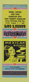 Matchbook Cover - Garcia's Cafe Mexican Dilley TX girlie