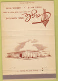 Matchbook Cover - Cagle Bros Furniture Lubbock TX 40 Strike