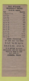 Matchbook Cover - Wilson Furniture Leonard TX Funeral Home