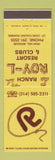 Matchbook Cover - Ranch Roy L Resort Club High Hill MO