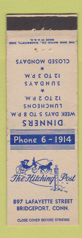 Matchbook Cover - Hitching Post Bridgeport CT WEAR