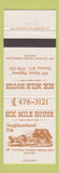 Matchbook Cover - Six Mile House Pub Victoria BC