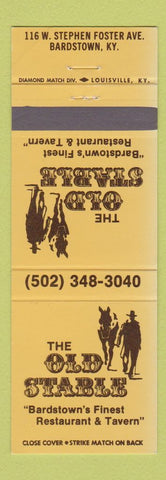 Matchbook Cover - The Old Stable Bardstown KY