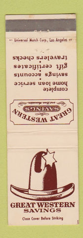 Matchbook Cover - Great Western Savings Los Angeles Lawndale Gardena CA
