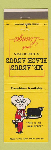 Matchbook Cover - Mr Angus' Black aNgus Steak House