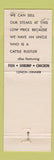 Matchbook Cover - Mr Angus' Black aNgus Steak House