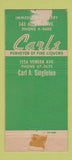 Matchbook Cover - Carls Liquor Coral Gables FL Miami WEAR 30 Stick