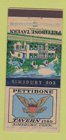 Matchbook Cover - Pettibone Tavern Simsbury CT  30 Stick