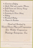 Matchbook Cover - Runaway Bay Lake Bridgeport TX WEAR 40 Strike