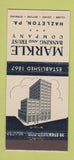 Matchbook Cover - Markle Bank and Trust Hazleton PA 30 Stick