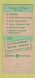 Matchbook Cover - GE General Electri Parts Locomotive 30 Stick