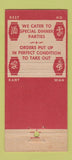 Matchbook Cover - Ho Wah Chinese Restaurant Newark NJ apple blossom 30 Stick