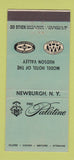 Matchbook Cover - Palatine Hotel Newburgh NY 30 Stick