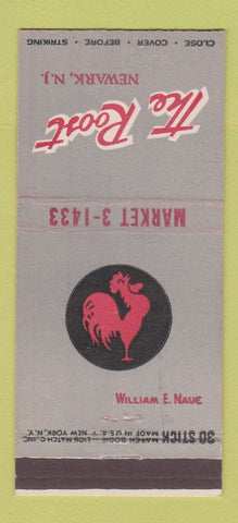 Matchbook Cover - The Roost Newark NJ rooster 30 Stick