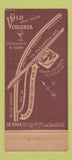 Matchbook Cover - Old Virginia Steak House South Pasadena CA 30 Stick