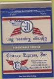 Matchbook Cover - Chicago Express Trucking New York NY  40 Strike