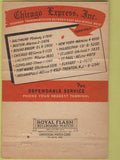 Matchbook Cover - Chicago Express Trucking New York NY  40 Strike