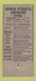 Matchbook Cover - Key City Shackles Petrometal Long Island City NY 30 Stick
