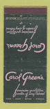 Matchbook Cover Carol Green's Women's Clothes Freeport Hempstead LI NY 30 Stick
