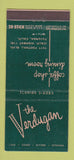 Matchbook Cover - Verdugan Restaurant Tujunga CA 30 Stick