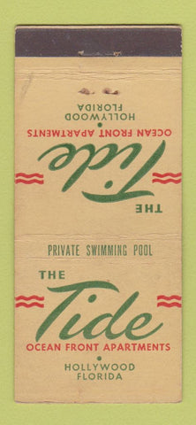 Matchbook Cover - The Tides Ocean Front Apartments Hollywood FL 30 Stick