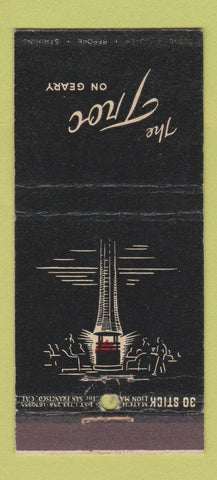Matchbook Cover - The Troc San Francisco CA 30 Stick