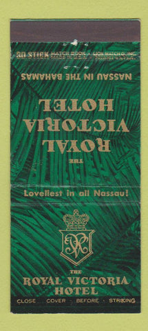 Matchbook Cover - The Royal Victoria Hotel Nassau Bahamas 30 Stick