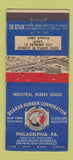 Matchbook Cover - Quaker Rubber Corp Philadelphia PA Los Angeles CA 30 Stick