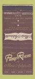 Matchbook Cover - Pump Room Marie Antionette Fort Lauderdale FL 30 Stick