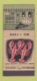 Matchbook Cover - Olde Wayne Club Detroit MI lobster 30 Stick