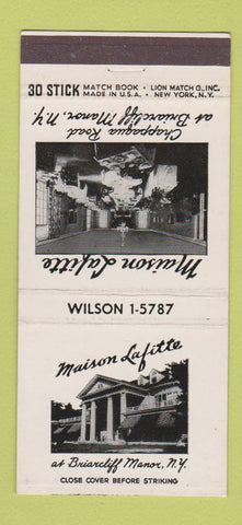 Matchbook Cover - Maison Lafitte Briarcliff Manor NY 30 Stick