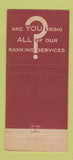 Matchbook Cover - Second National Bank Warren OH 30 Stick