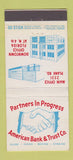 Matchbook Cover - American Bank and Trust Dallas? TX 30 Stick
