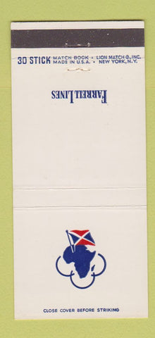 Matchbook Cover - Farrell Lines Shipping  30 Stick