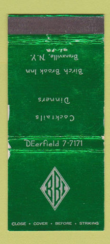 Matchbook Cover - Birch Brook Inn Bronxville NY WORN 30 Stick