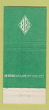 Matchbook Cover - Birch Brook Inn Bronxville NY WORN 30 Stick