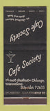 Matchbook Cover - Cafe Society Chicago IL 30 Stick