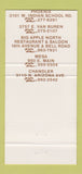 Matchbook Cover - Famous BBQ Bill Johnson's Big Apple Phoenix AZ 30 Strike
