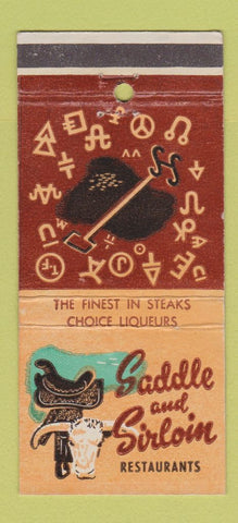 Matchbook Cover - Saddle & Sirloin Bakersfield CA 30 Strike