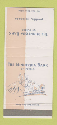 Matchbook Cover - Minnequa Bank Pueblo Colorado 30 Strike