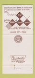 Matchbook Cover - League City State Bank League City TX 30 Strike