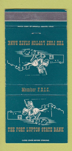 Matchbook Cover - Fort Lupton State Bank Colorado 30 Strike