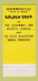 Matchbook Cover - Schimmel Inn Golden Spur Wichita KS 30 Strike