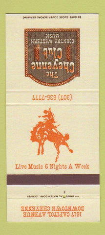 Matchbook Cover - Cheyenne Club WY 30 Strike