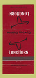 Matchbook Cover - Longhorn Steak House 30 Strike